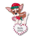 Christmas Puppy Dog Personalized Christmas Ornament