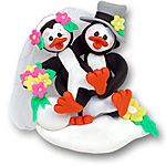 Petey & Polly<br>Bride & Groom<br>Personalized Wedding Ornament