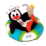 Petey Penguin in Float Personalized Christmas Ornament Limited Edition