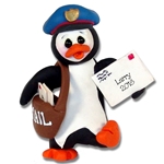 Petey Penguin Mailman Personalized Ornament Custom Ornament