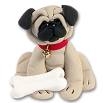 "Duke" the Pug<br>Dog Ornament