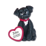 Black Terrier Puppy Dog Handmade Ornament