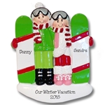 Snowboard Couple Personalied Couples Ornament-RESIN