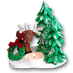 Moose in Winter<br>Tea Light<br>Candle