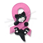 Black & White Kitty<br>Breast Cancer<BR>MEMORIAL-survivor<br>Pink Ribbon-Limited Editon