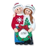 Ugly Sweater Christmas Couple Personalized RESIN Ornament