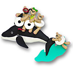 Whale w/4 Bears<br>Personalized Family Ornament
