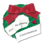 Covid-19 Wreath w/ Toilet Paper - Handmade Polymer Clay Personalized Christmas Ornament