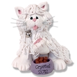 "Crystal" White Persian Kitty<br>Cat Personalized Ornament