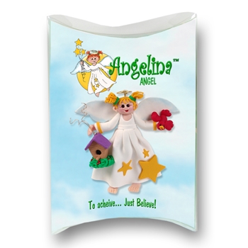 Angelina Angel with Blonde Hair Personalized Christmas Ornament in Custom Gift Box