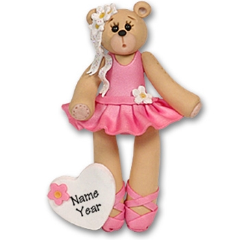 Ballerina Belly Bear Ballet Dancer Personalized Ballet Ornament