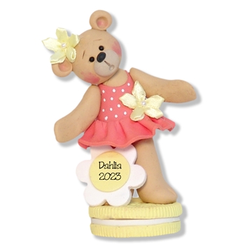 Dancing Belly Bear Ballet Personalized Ballet Ornament