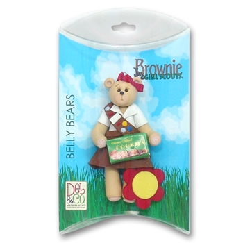 Belly Bear Brownette Personalized Christmas Ornament in Custom Gift Box