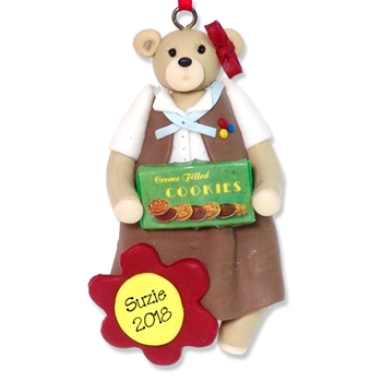 Belly Bear Brownette Personalized Ornament - ON SALE!