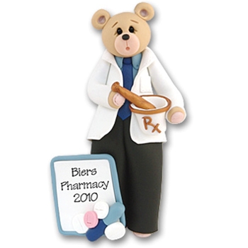 Pharmacist Belly Bear<br>Personalized Ornament