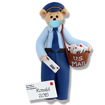 Covid-19 Mailman w/ Face Mask Pandemic / Coronavirus Personalized Ornament  - ON SALE!