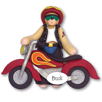 Belly Bear Biker<br>Personalized Ornament