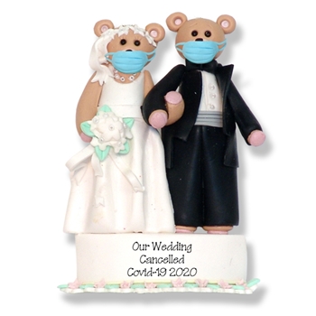 Covid-19 Bride & Groom Personalized WEDDING Ornament-On SALE!