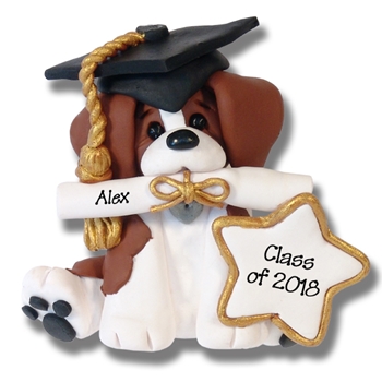 Beagle Graduate / Graduation Ornament - Limited Edition