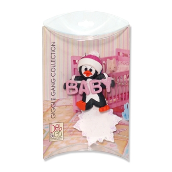 Polly Penguin  Baby's 1st Christmas Ornament for Girl in Custom Gift Box