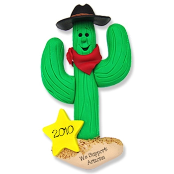 Cactus Cowboy<br>Personalized Ornament