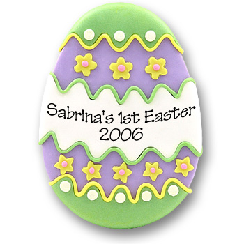 Green Easter Egg Personalized Easter Ornament