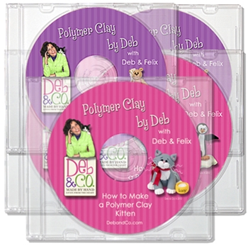 Set of 5 DVDs<br>Polymer Clay Tutorials