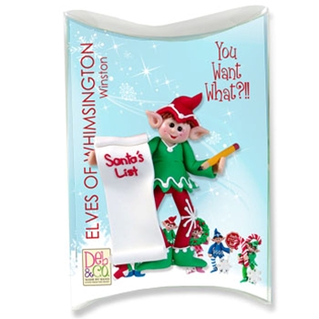 Z-NEW Winston Personalized Elf Ornament in Custom Gift Box