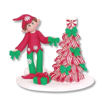 Winston the Elf with Peppermint Tree
