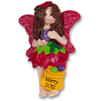RESIN<br>Merry the Christmas Fairy<br>Personalized Ornament
