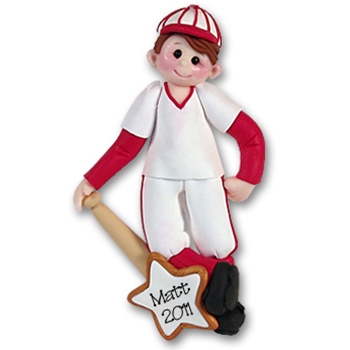 Giggle Gang Baseball Player Handmade Personalized Ornament - Limited Edition