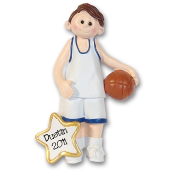 Boy Basketball Player-Male RESIN Personalized Ornament