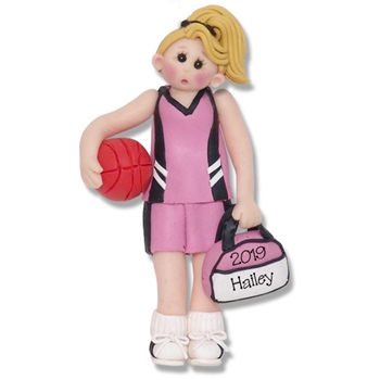 Basketball Player-Female - Blonde Personalized Ornament - Limited Edition