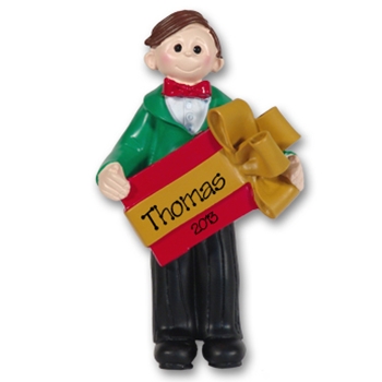 RESIN Christmas Boy Personalized Ornament