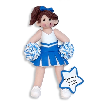 Custom CHEERLEADER  Personalized Christmas Ornament Made from Photo