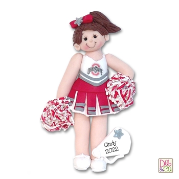 Custom CHEERLEADER Personalized Christmas Ornament Made from Photo