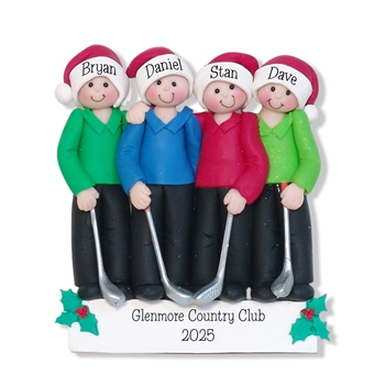 Personalized Golf Foursome Ornament
