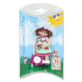 Glggle Gang Girl w/Kitten Personalized Ornament in Custom Gift Box