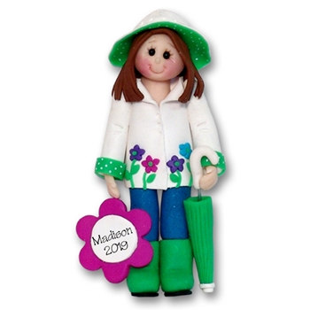Rainy Day Girl Personalized Christmas Ornament  - Limited Edition