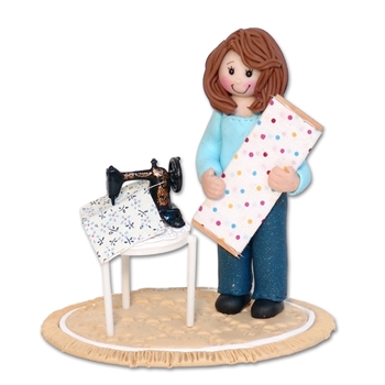 "Sophie's Sewing Room" Handmade Polymer Clay Figurine