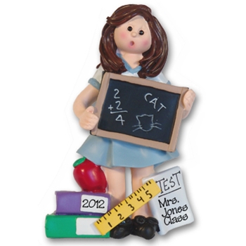 RESIN<br>Giggle Gang Teacher<br>Personalized Ornament-Female<br>Teacher's Gift