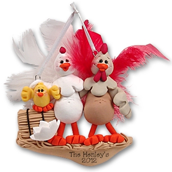 Half Baked Hen<br>Family of 3<br>Family Ornament