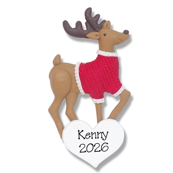 Reindeer Personalized Christmas Ornament