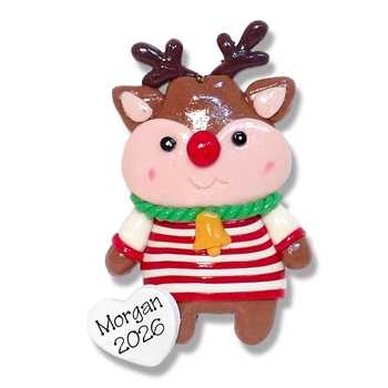 Reindeer Personalized Christmas Ornament - 2