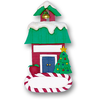 School House Handmade Personalized Ornament Teacher's Gift