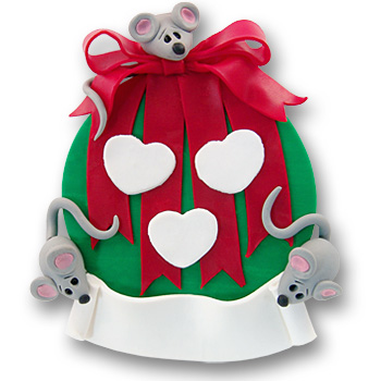 Ornament w/3 Mice Personalized Family Ornament