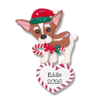 Christmas Puppy Dog Personalized Christmas Ornament