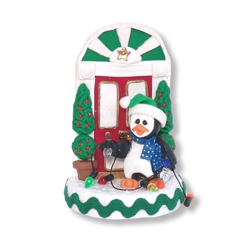 Petey Penguin with Front Door and Lights