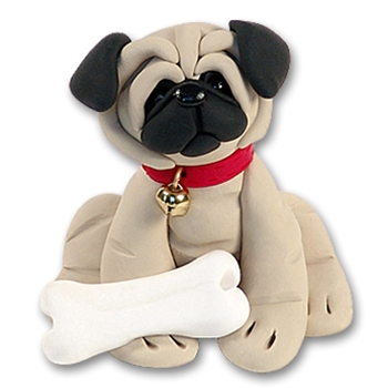"Duke" the Pug<br>Dog Ornament