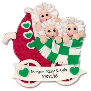 Triplets Baby's 1st Christmas Ornament  Limited Edition